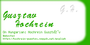 gusztav hochrein business card